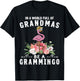 In a world full of grandmas be a grammingo funny flamingo T-Shirt - T-Shirt | Black