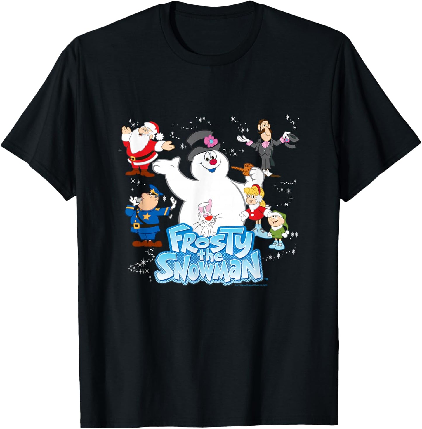 Frosty The Snowman - Frosty Cast T-Shirt - T-Shirt | Black