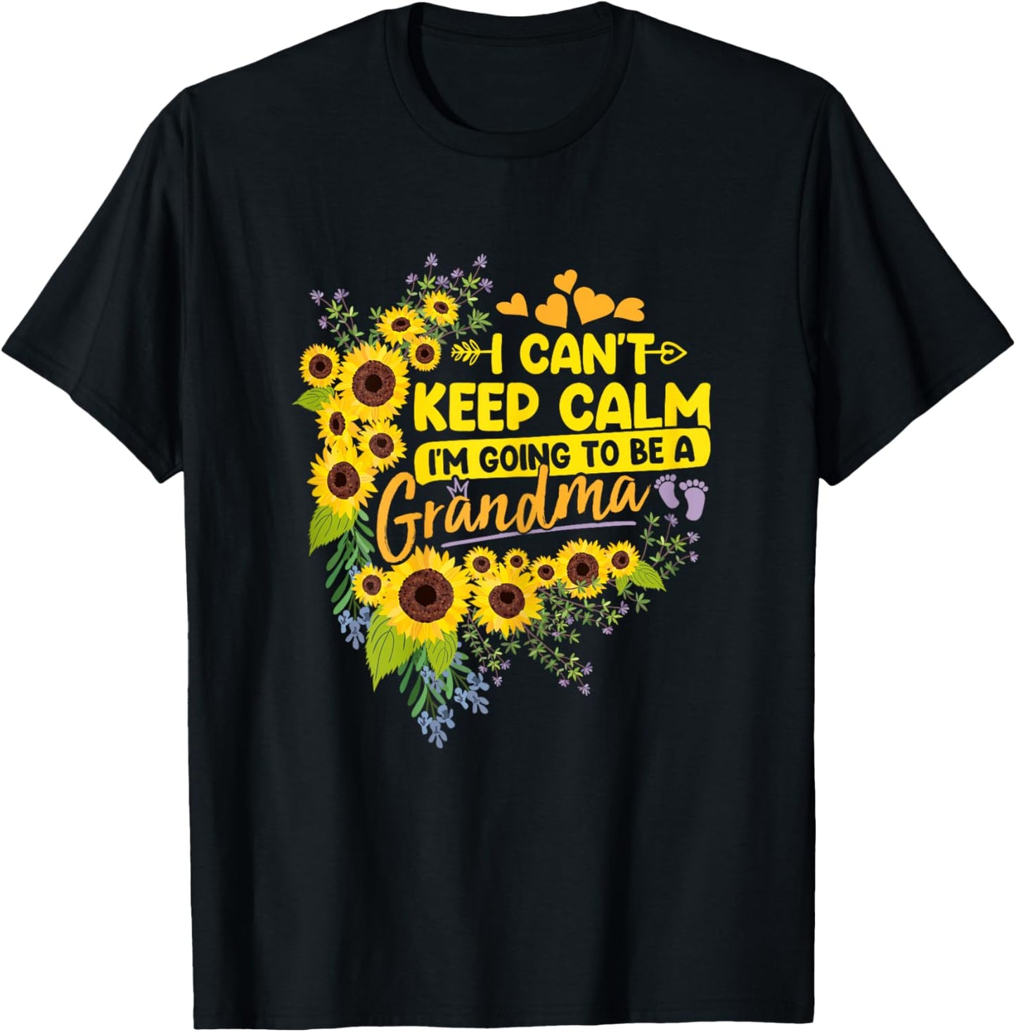 I Can't Keep Calm I'm Going To Be a Grandma Funny Mom Saying T-Shirt - T-Shirt | Black