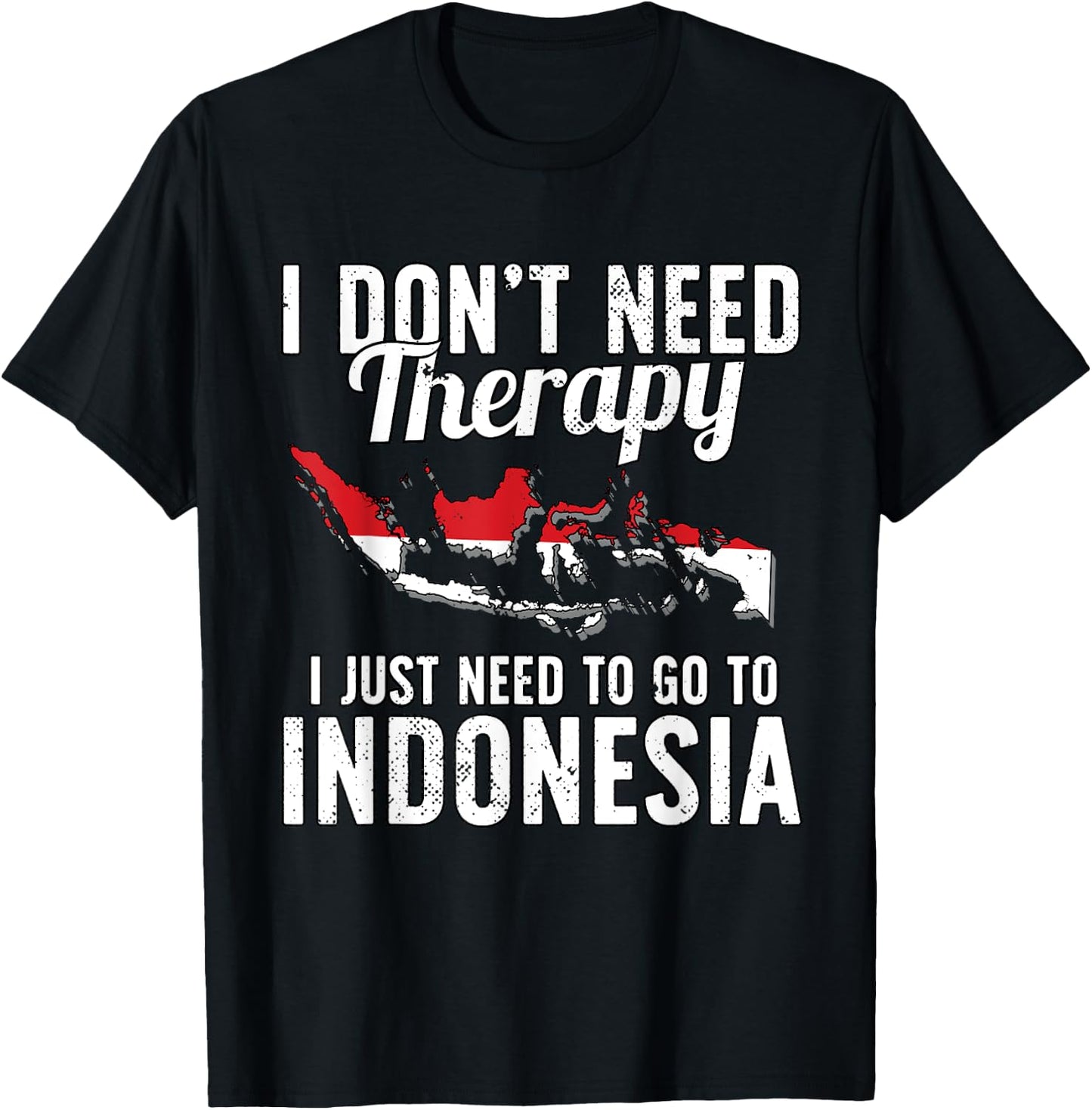 Indonesian Flag I Indonesia Flag I Vacation Indonesia T-Shirt - T-Shirt | Black