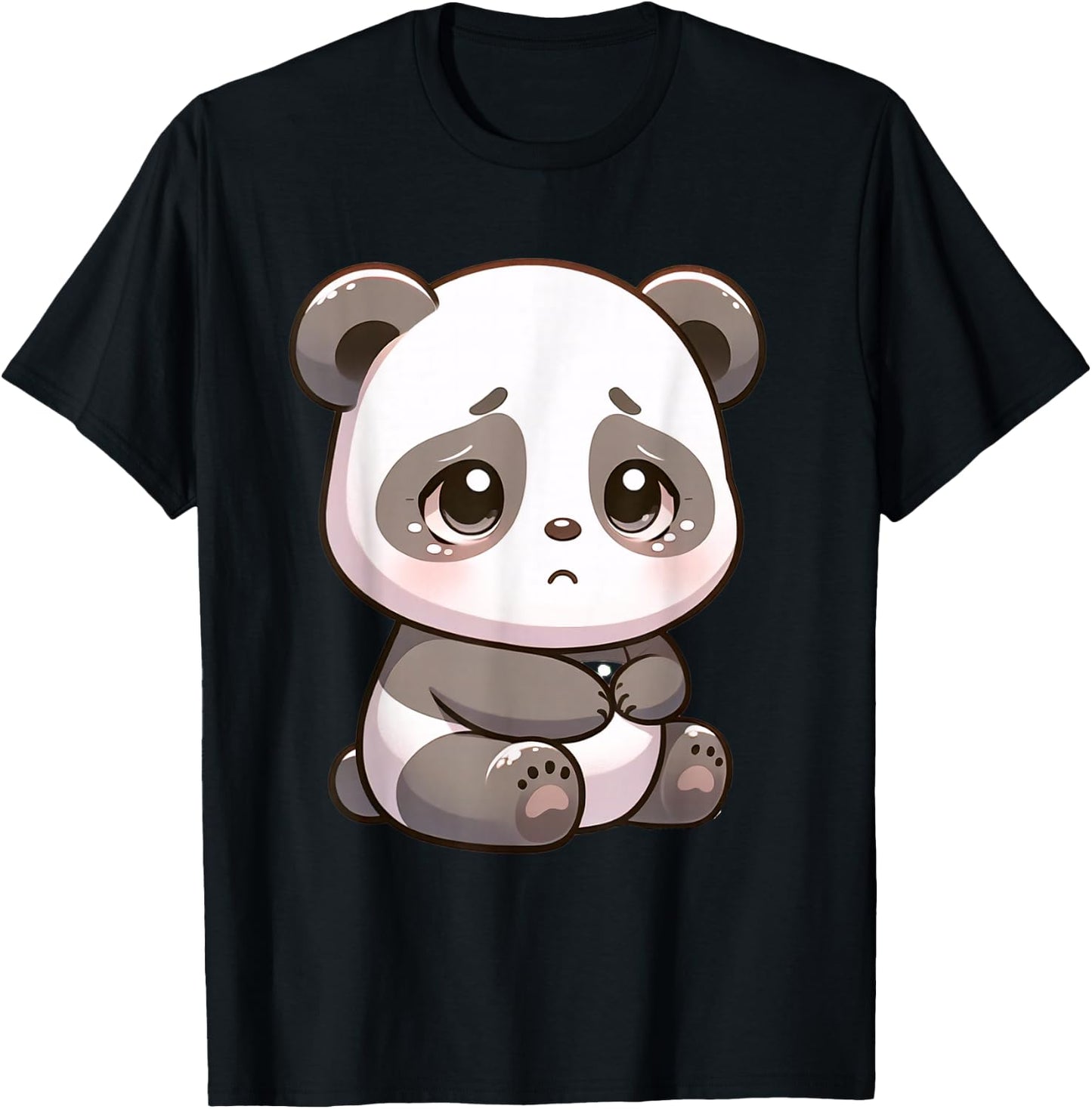 Sad Panda Bear Animal T-Shirt - T-Shirt | Black