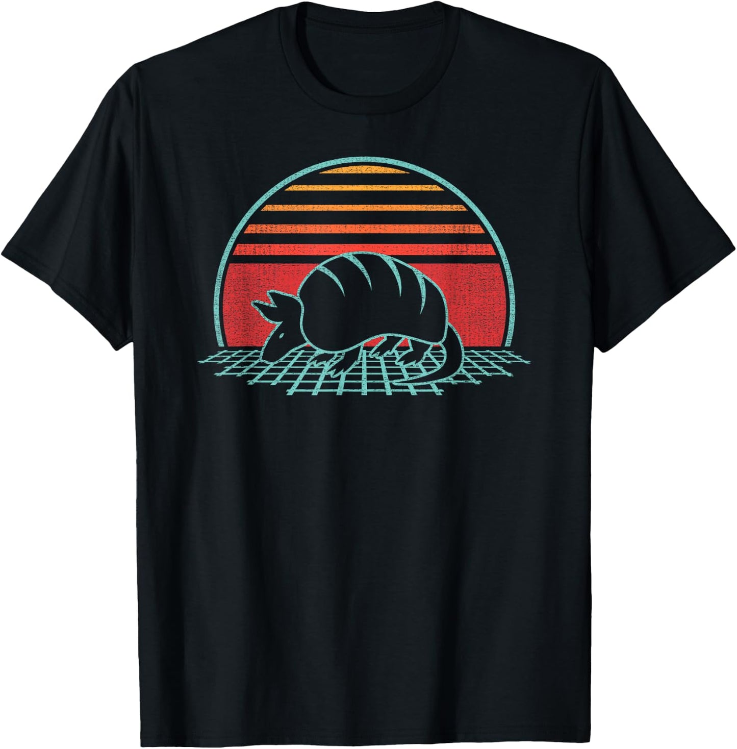 Armadillo Lover Animal Retro Vintage 80s Style T-Shirt - T-Shirt | Black