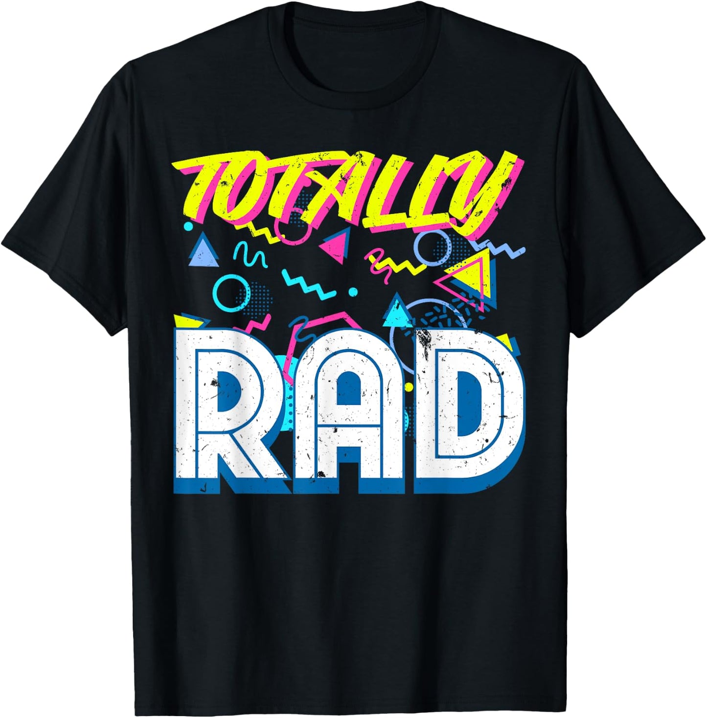Totally Rad 1980s Vintage Eighties Costume Party T-Shirt - T-Shirt | Black
