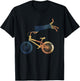 Retro Cat Funny Animal Lover Gift Cyclist BMX Pet Bicycle T-Shirt - T-Shirt | Black