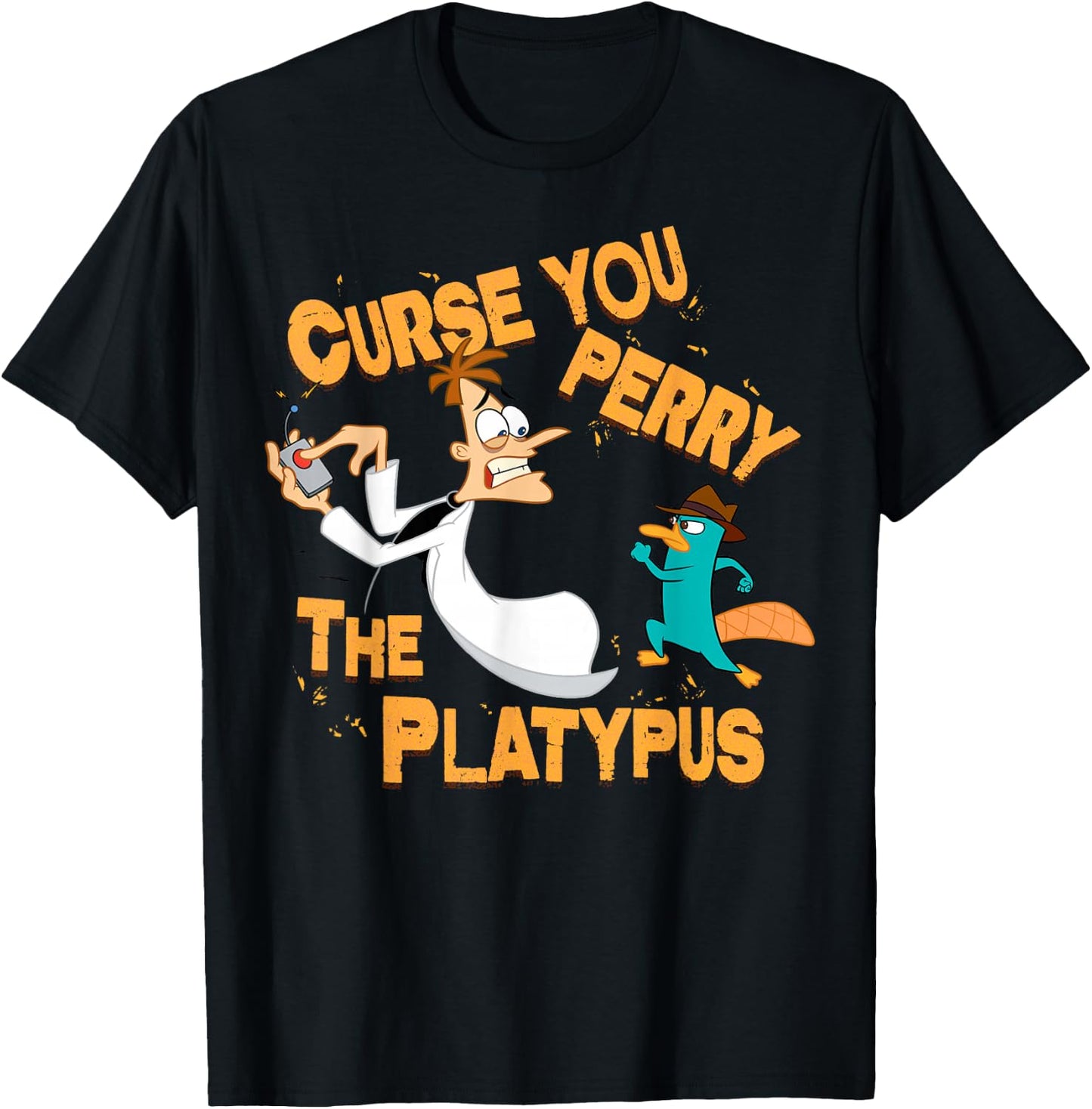 Disney Phineas and Ferb Curse You Small T-Shirt - T-Shirt | Black