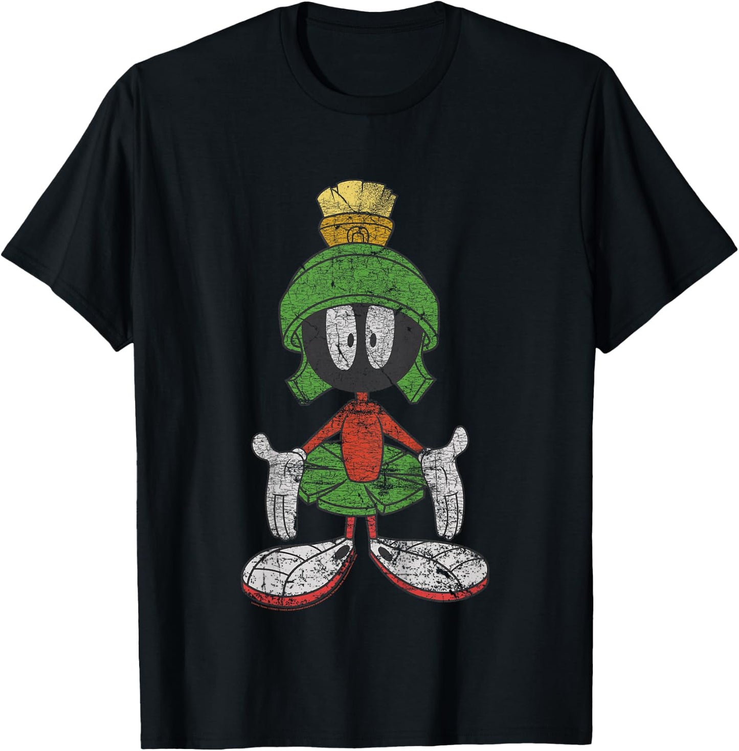 Kids Looney Tunes Marvin The Martian Vintage Portrait T-Shirt - T-Shirt | Black