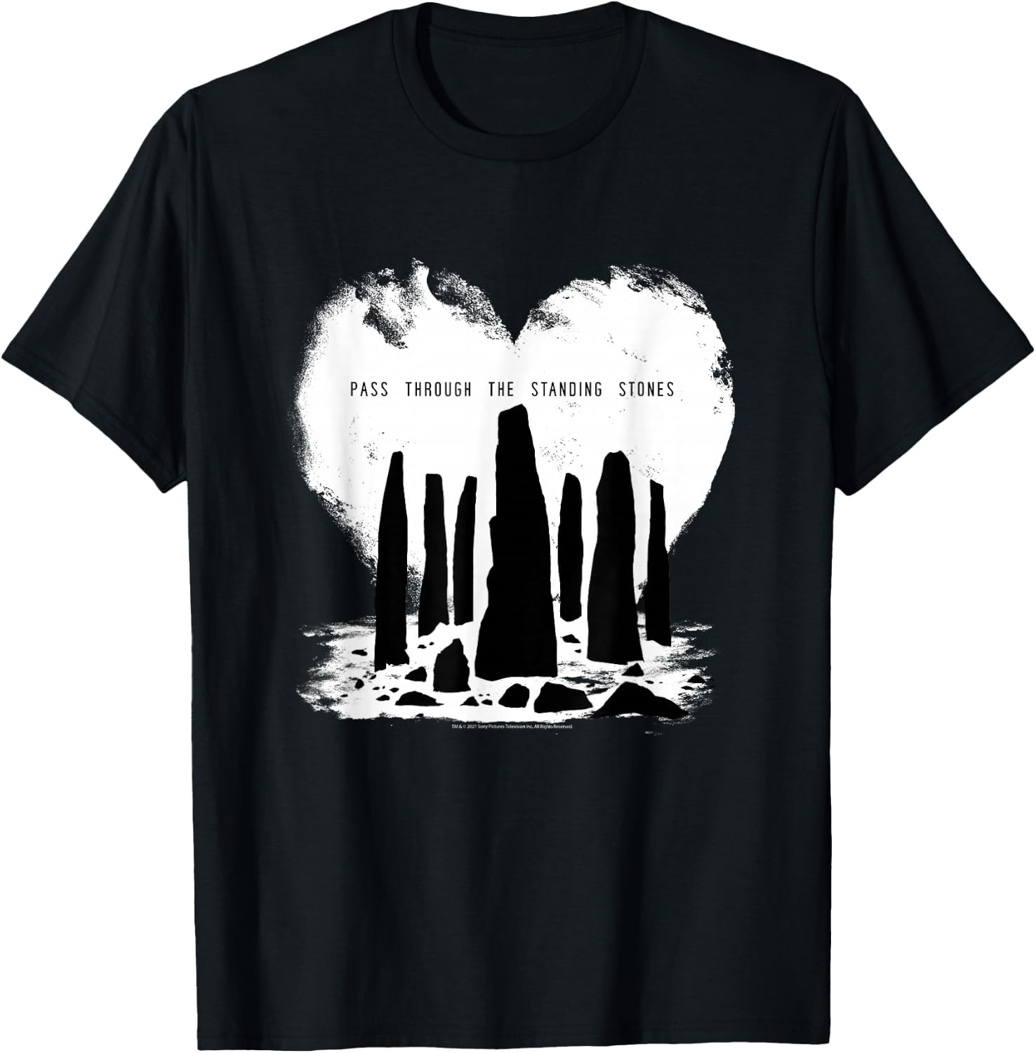 Outlander Pass Through The Standing Stones T-Shirt - T-Shirt | Black