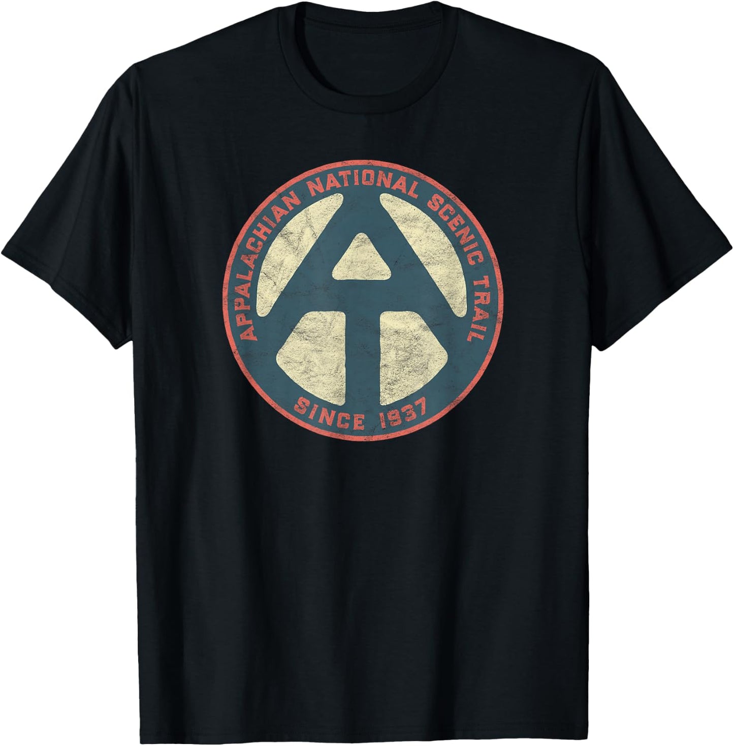 Appalachian Trail Marker Retro National Scenic Trail T-Shirt - T-Shirt | Black