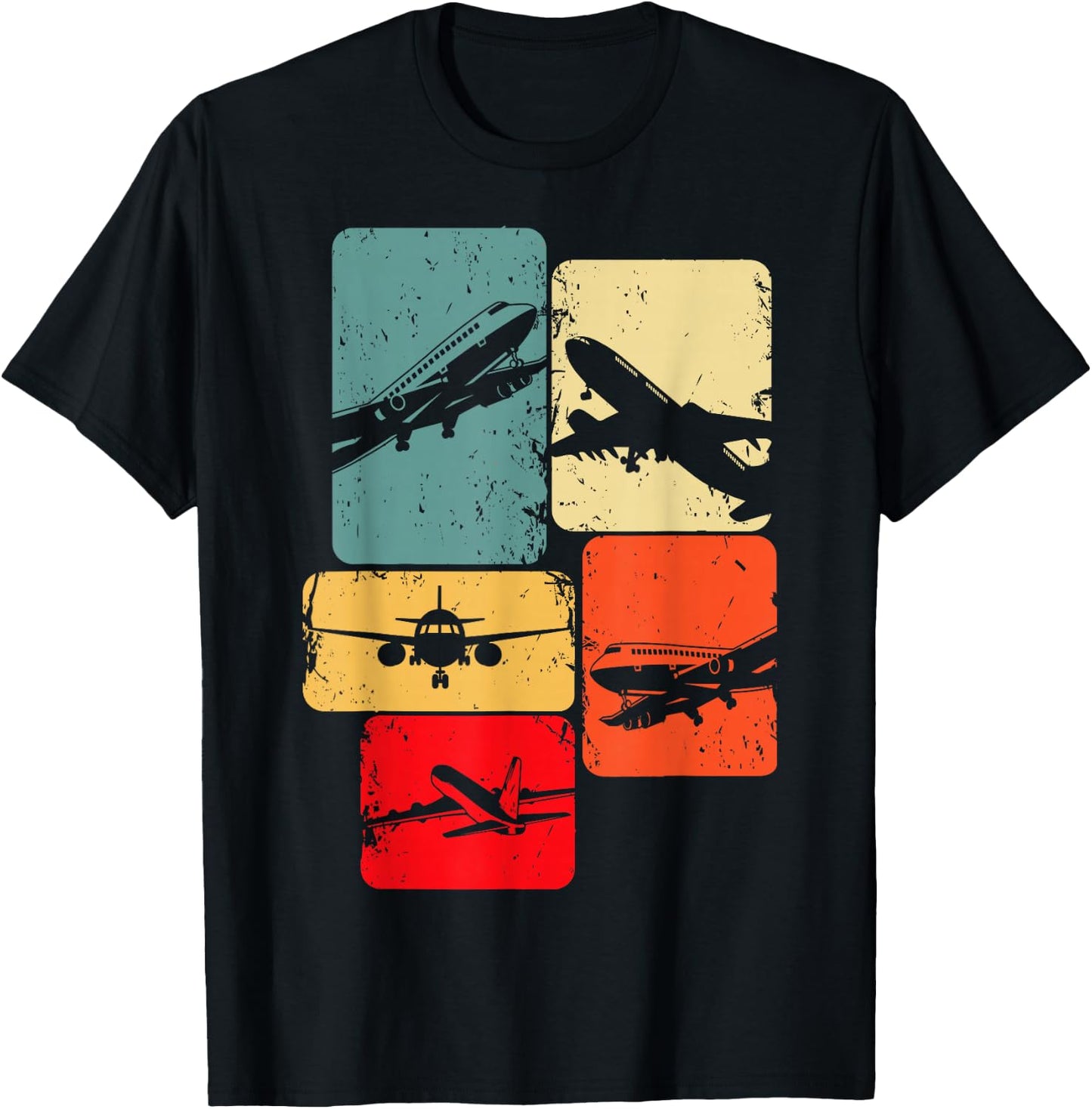 Airplane Pilot Plane Men Toddler Boys Kids T-Shirt - T-Shirt | Black