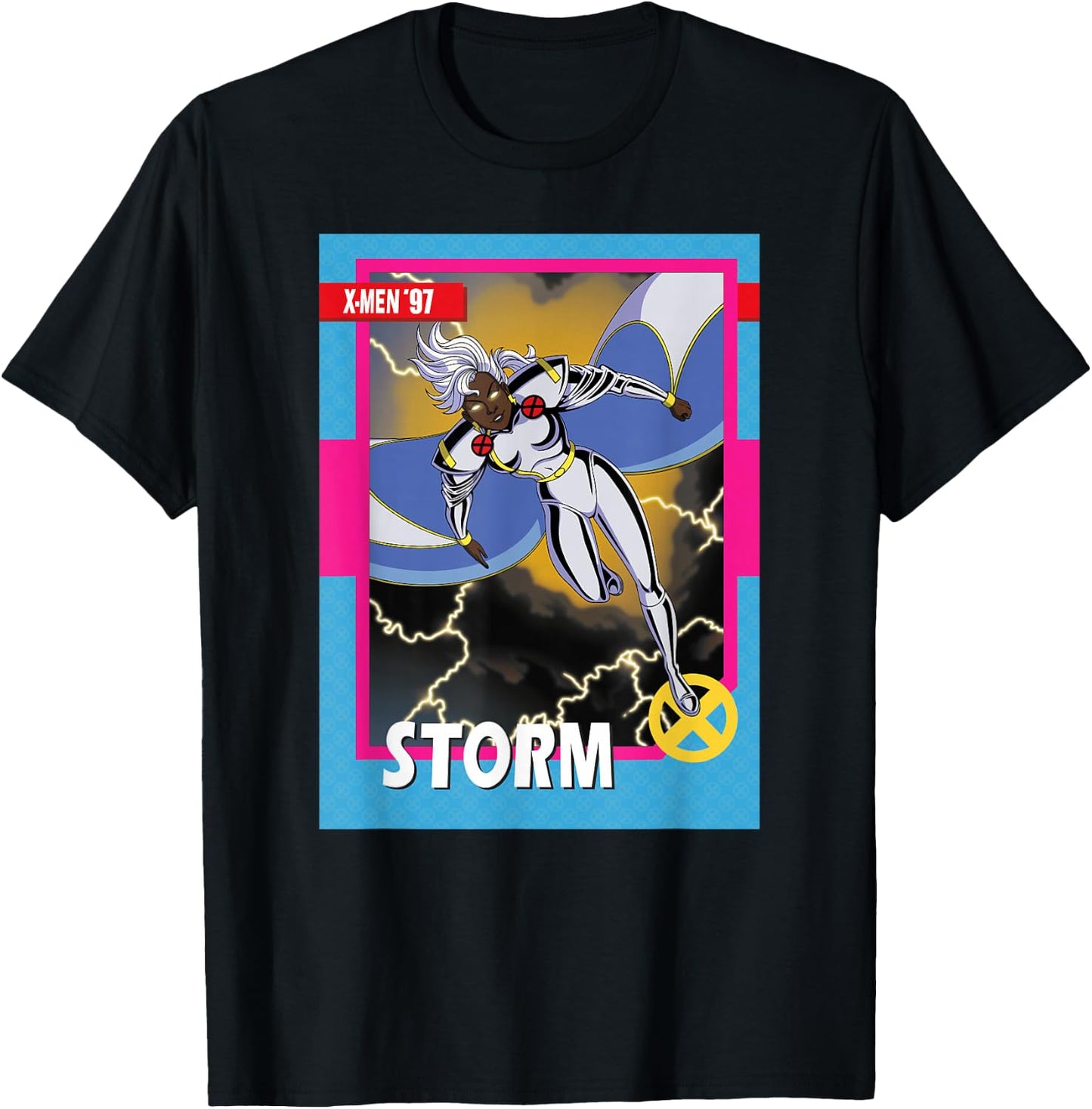 Marvel Studios X-Men ’97 Storm Retro Trading Card T-Shirt - T-Shirt | Black