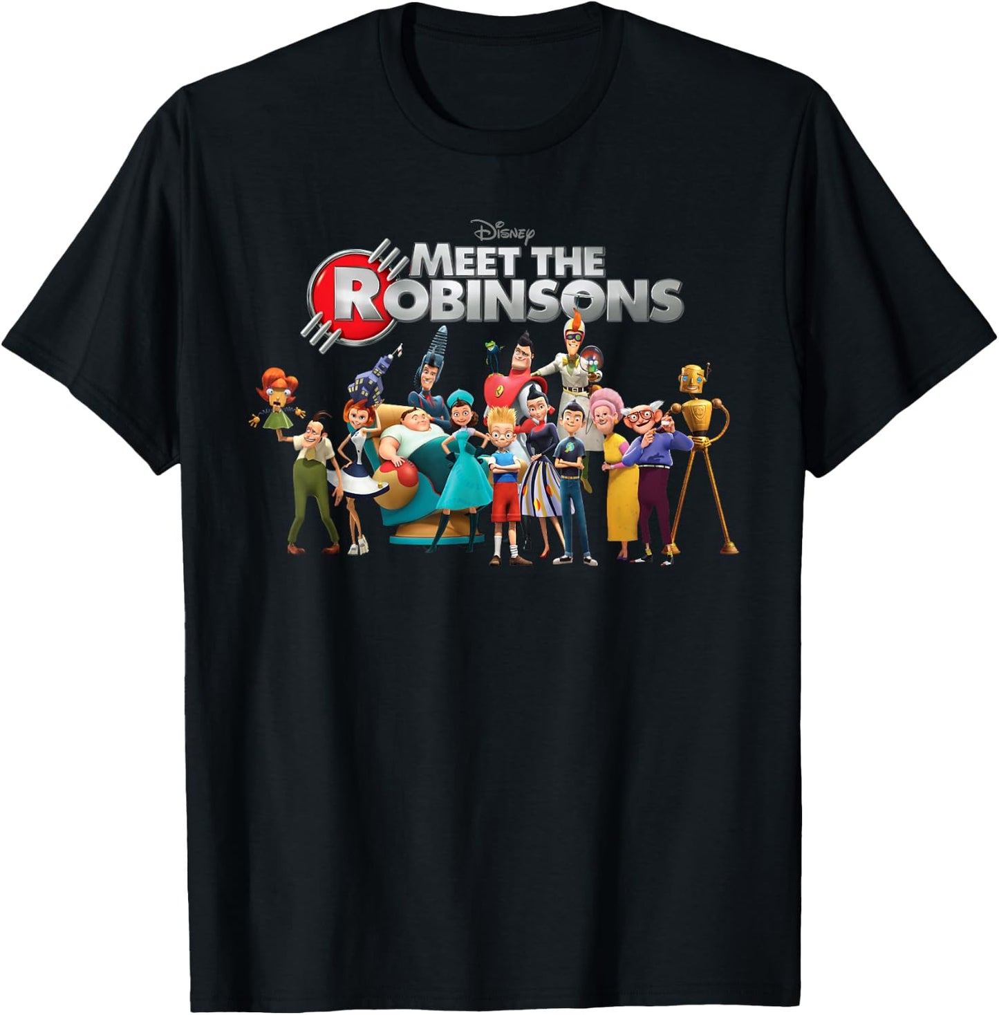 Disney Meet The Robinsons Characters T-Shirt - T-Shirt | Black