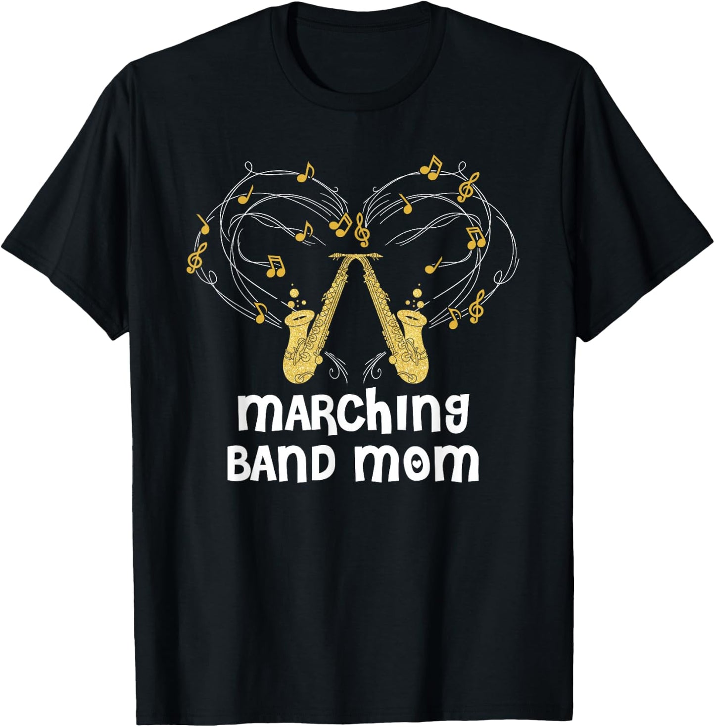 Marschkapellen Mama Music Saxophone T-Shirt - T-Shirt | Black