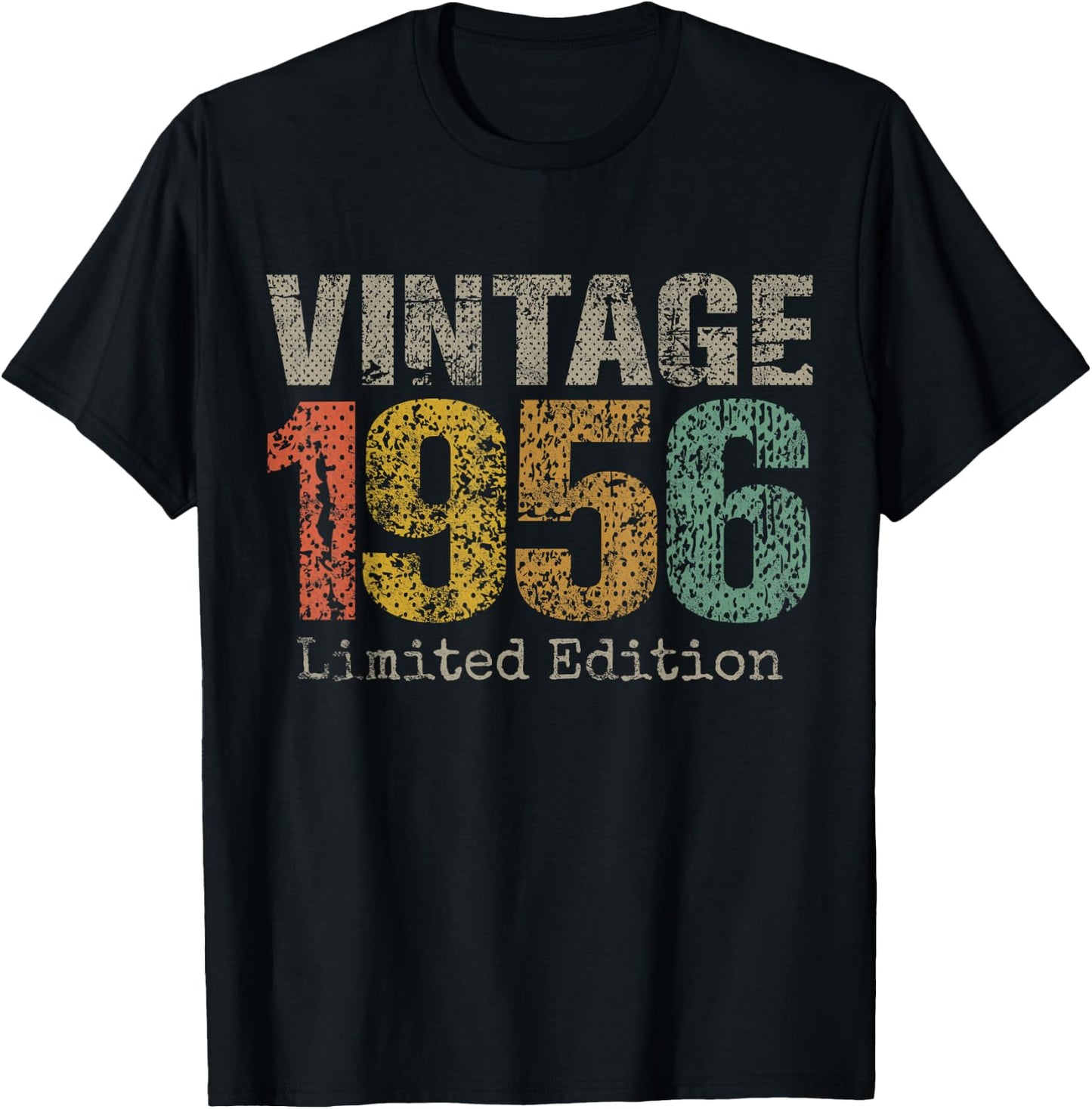 Vintage 1956 Limited Edition 69th Birthday Gifts 69 Year Old T-Shirt - T-Shirt | Black
