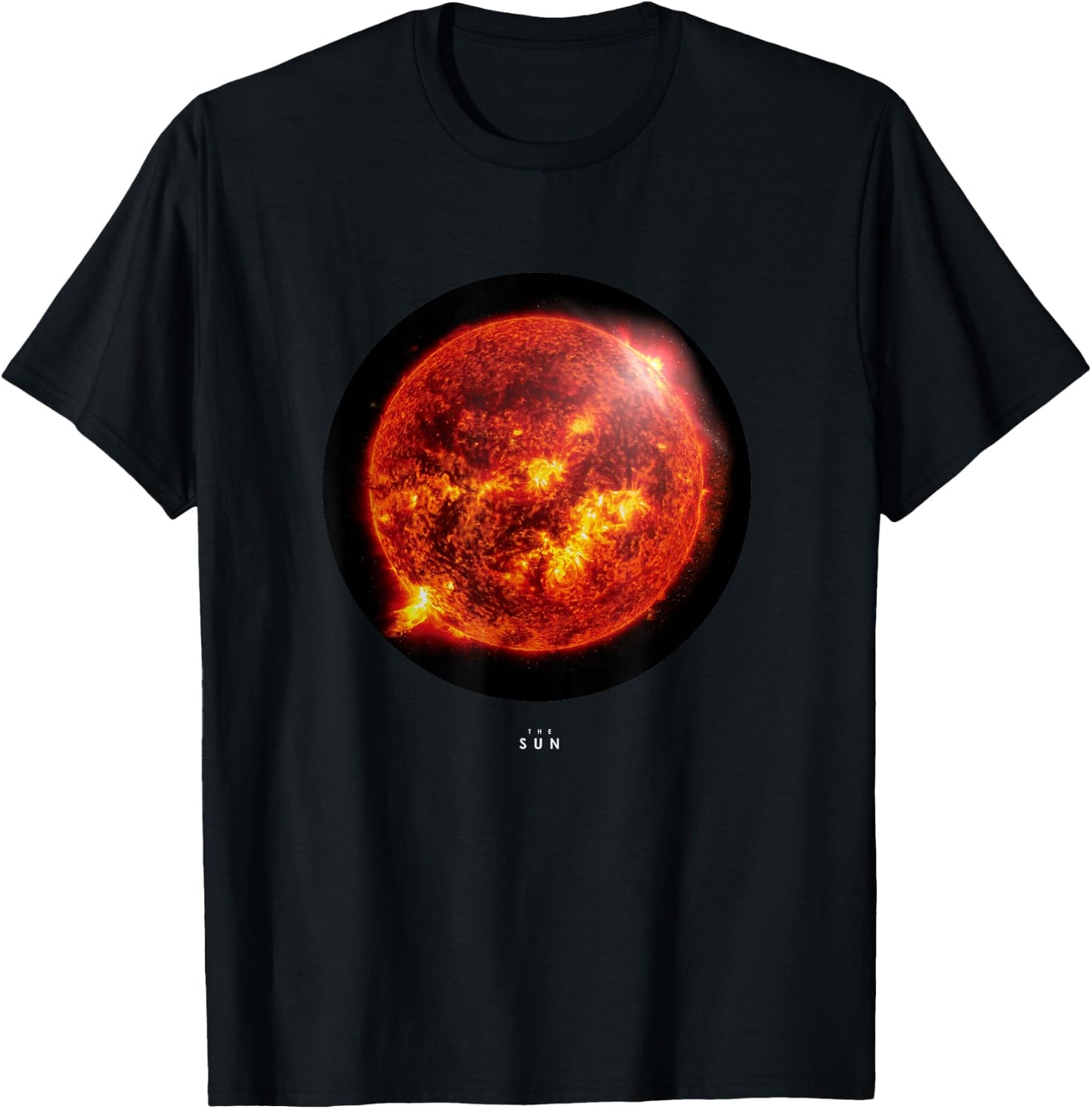 The Sun - Realistic Render Star Solar System Astronomy T-Shirt - T-Shirt | Black