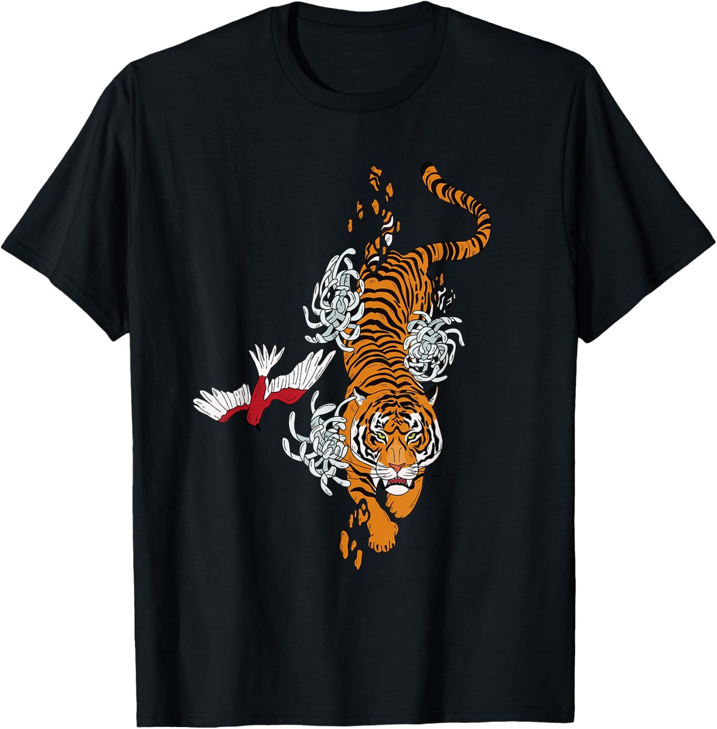 Unique Japanese wild spirit Tiger | My spirit Animal T-Shirt - T-Shirt | Black