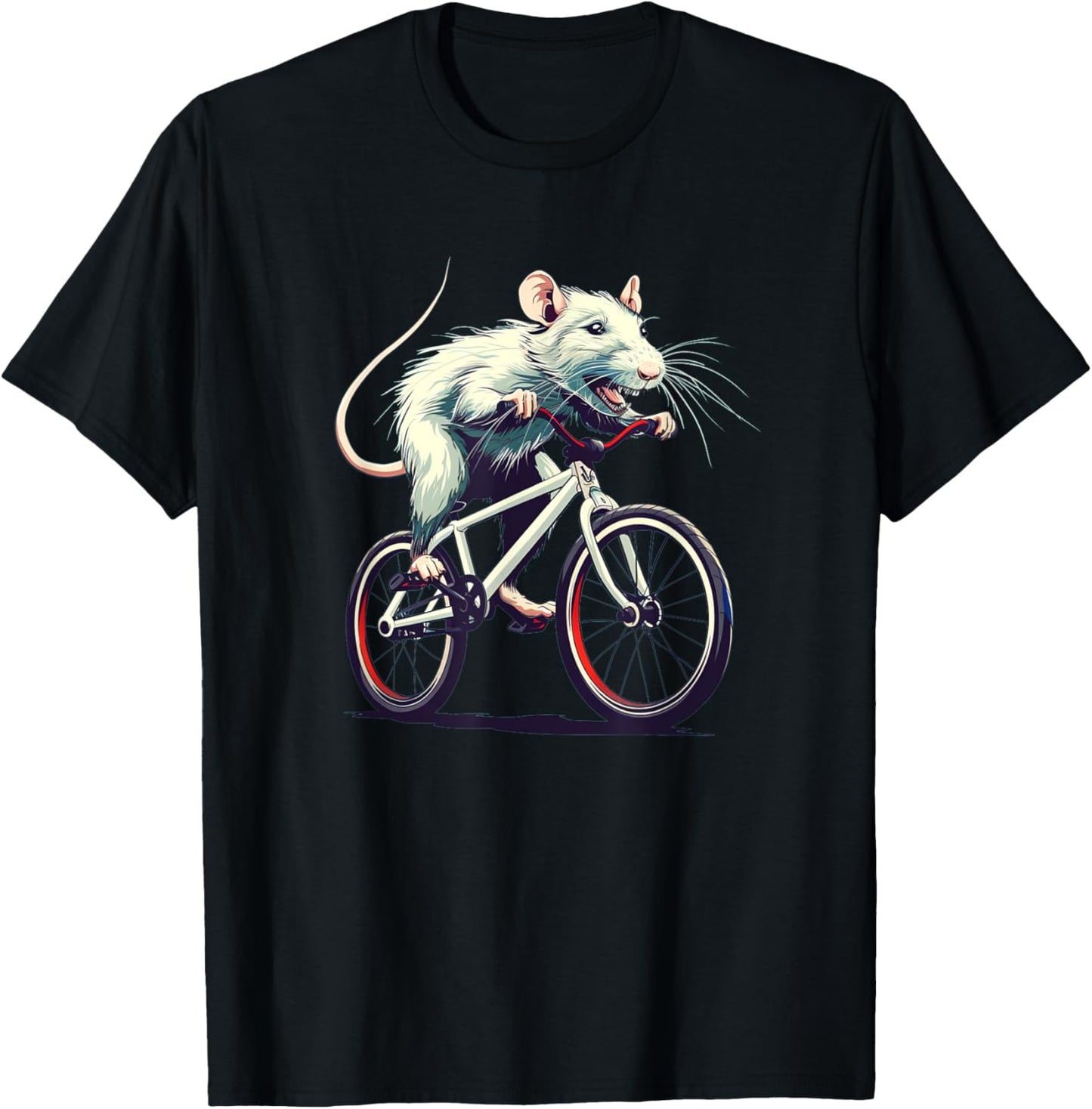 Riding white Rat Costume for Adults and Kids T-Shirt - T-Shirt | Black
