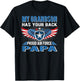My Grandson Has Your Back Proud Air Force Papa Grandpa Gift T-Shirt - T-Shirt | Black