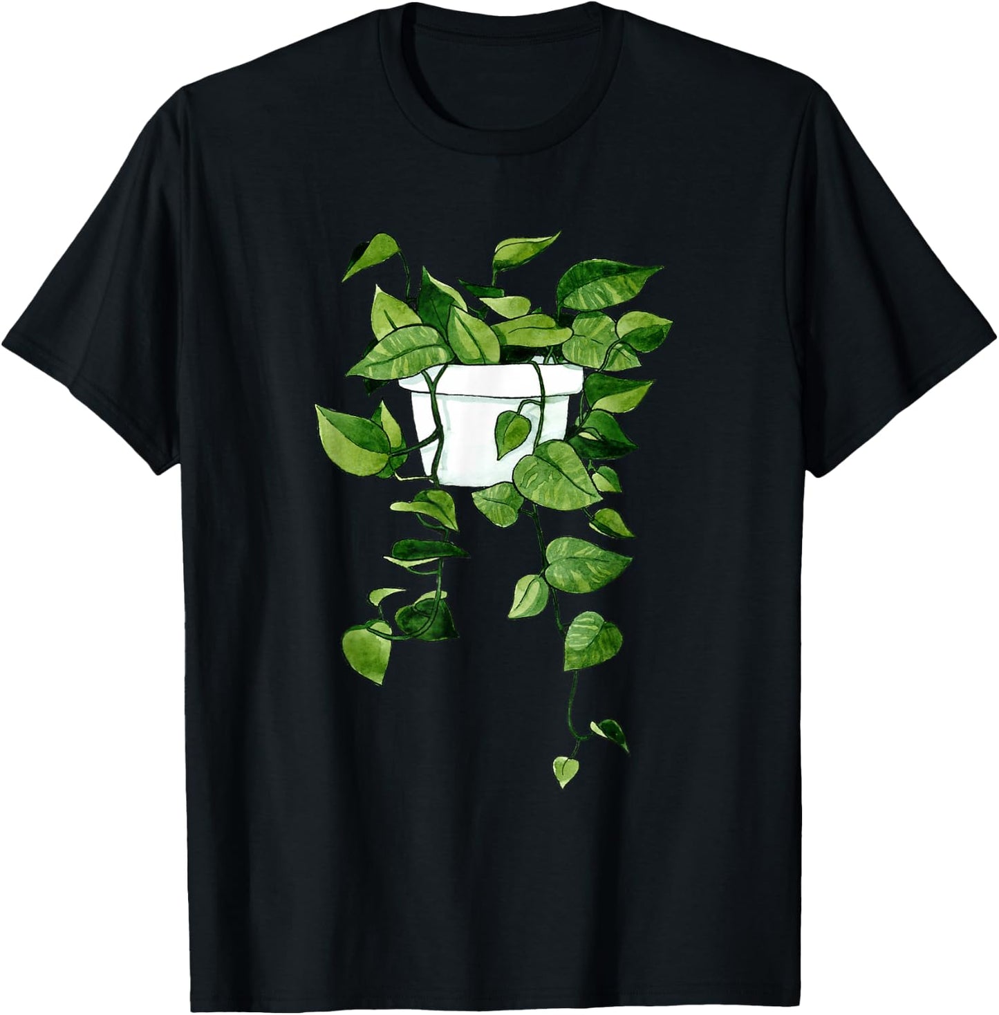 Golden Pothos House Plant Garden Ceylon Creeper Ivy Arum T-Shirt - T-Shirt | Black