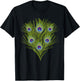 Decorative Colorful Women Girls Kids Tail Feathers Peacock T-Shirt - T-Shirt | Black