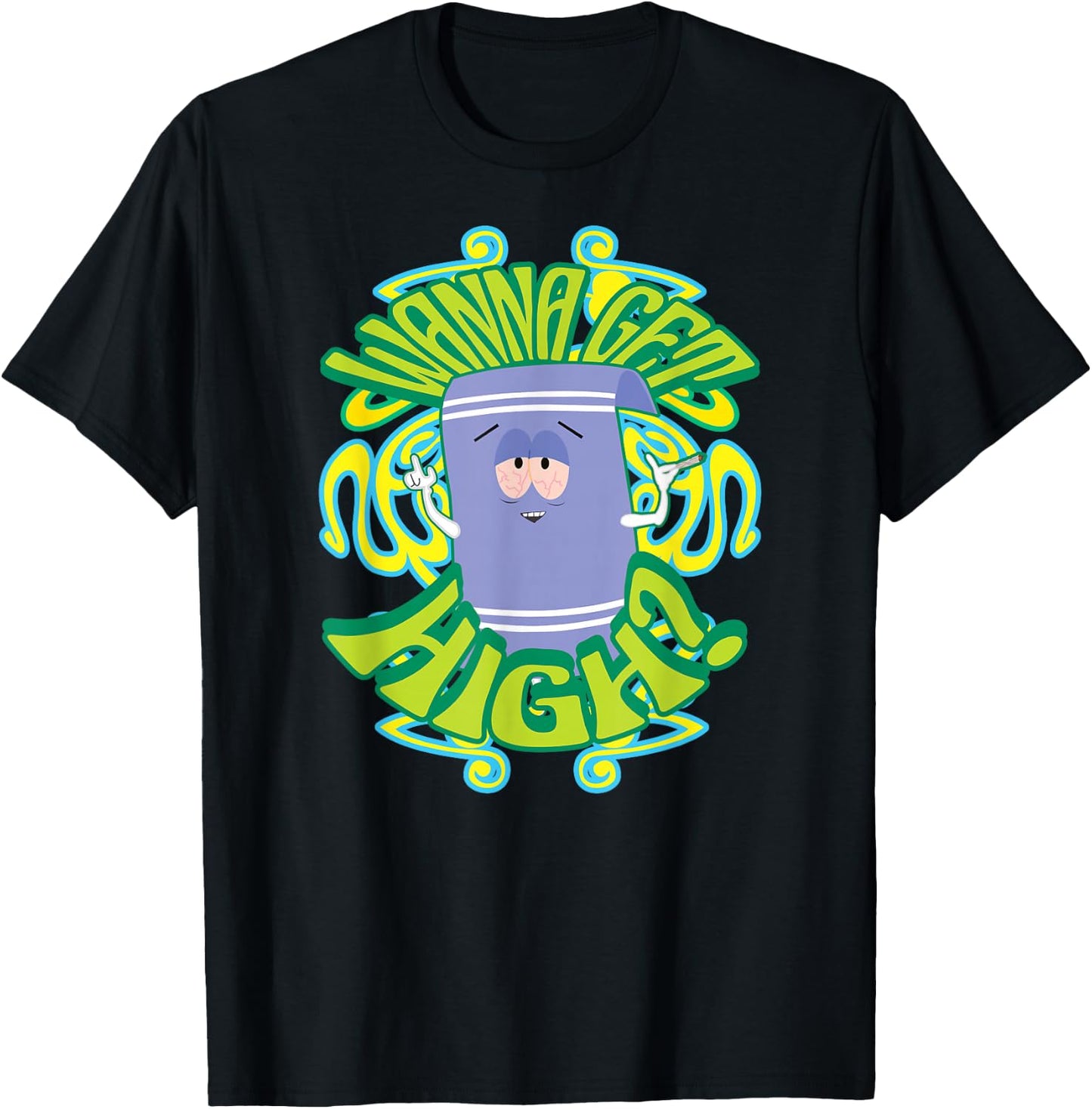 South Park Wanna Get High? T-Shirt - T-Shirt | Black