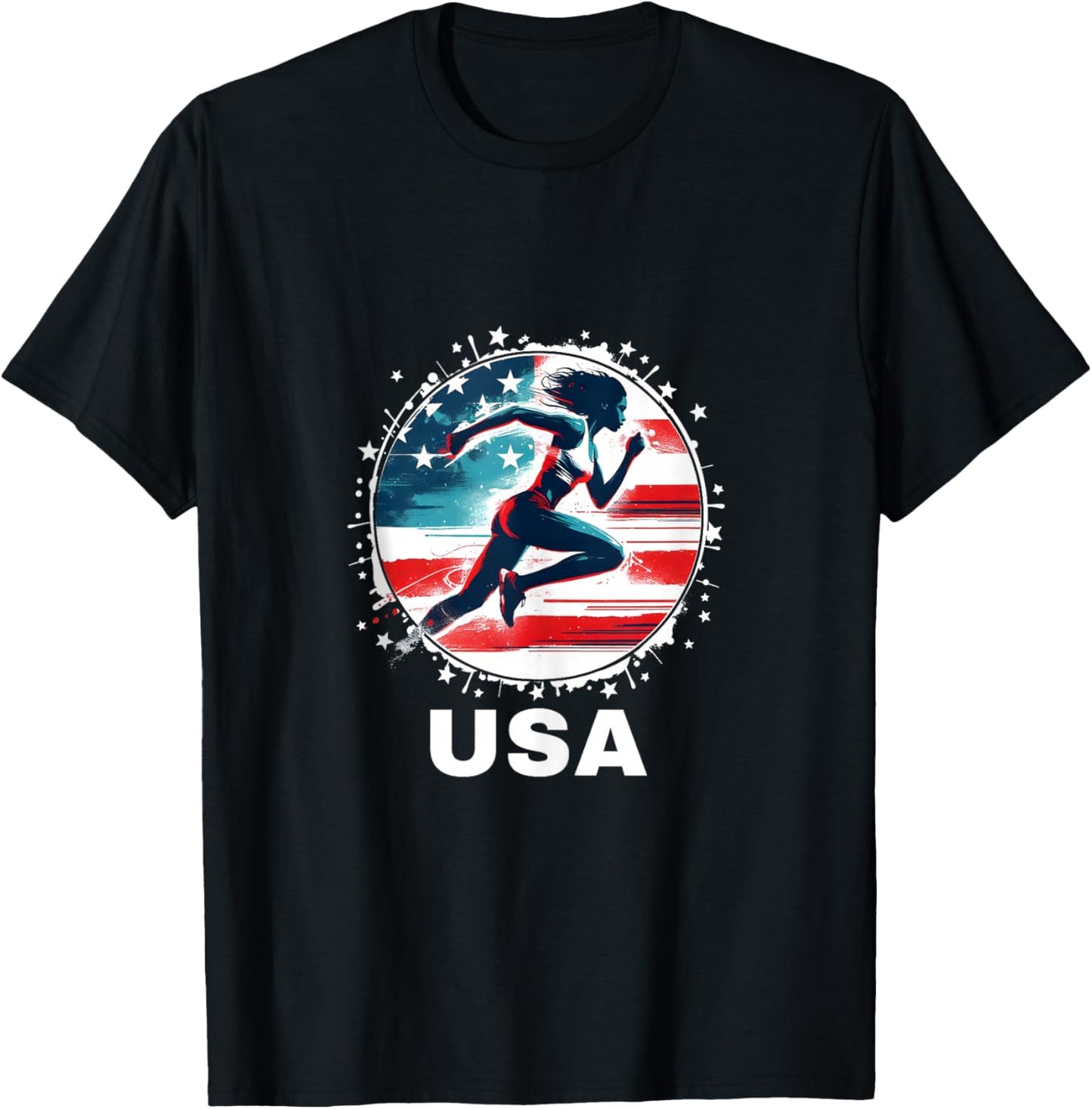 USA Team Track and Field Shirt Men Women Kids Track & Field T-Shirt - T-Shirt | Black