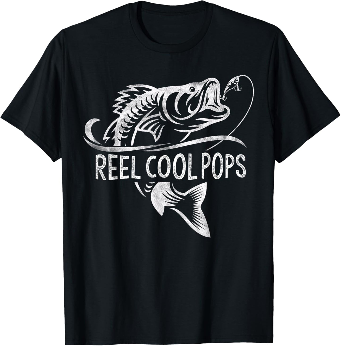 Reel Cool Pops Fishing Gifts Pops Father's Day T-Shirt - T-Shirt | Black