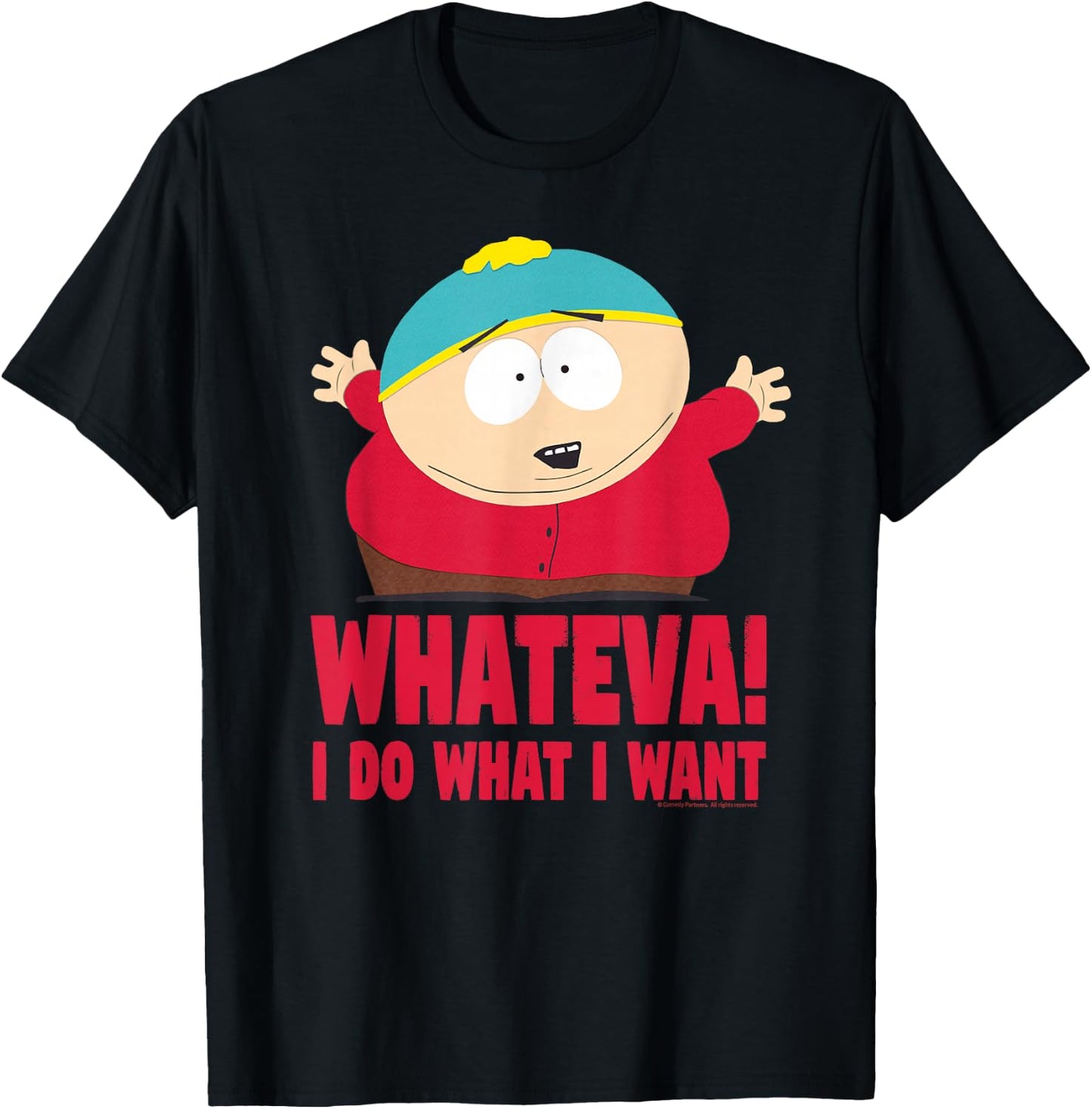 South Park Cartman Classic Fit - Black , Short Sleeve, Casual T-Shirt - T-Shirt | Black