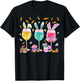 Funny Wine Glasses Bunny with Egg Basket Spring Easter Women T-Shirt - T-Shirt | Black