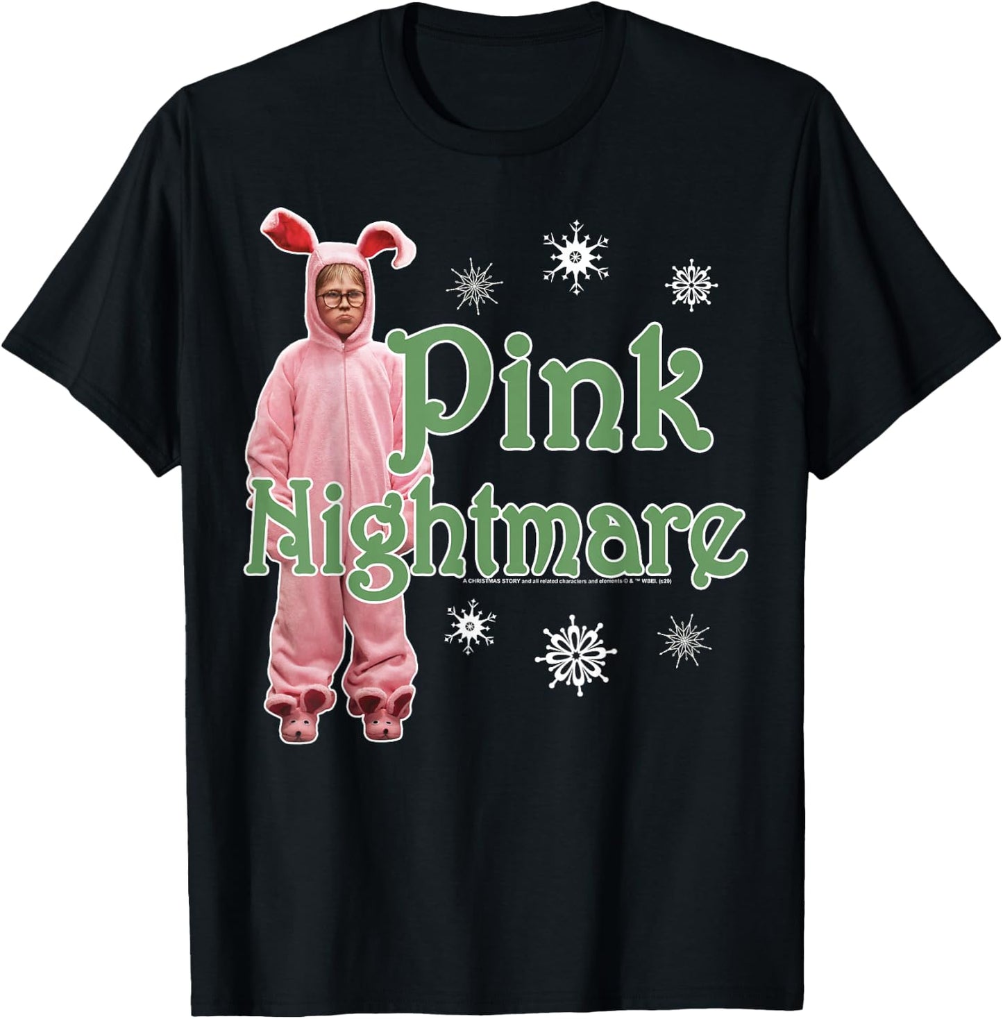 A Christmas Story Pink Nightmare T-Shirt - T-Shirt | Black