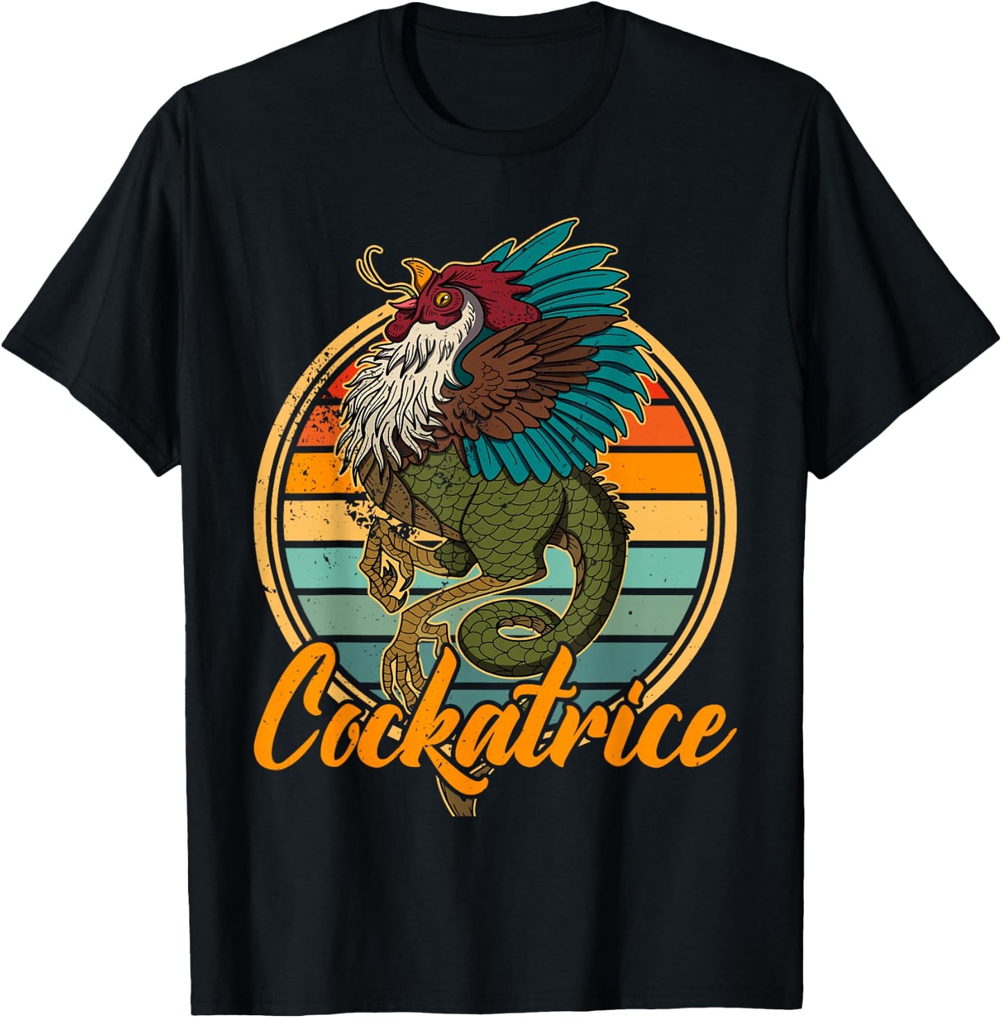 Cockatrice mythical England souvenir national ancestry T-Shirt - T-Shirt | Black