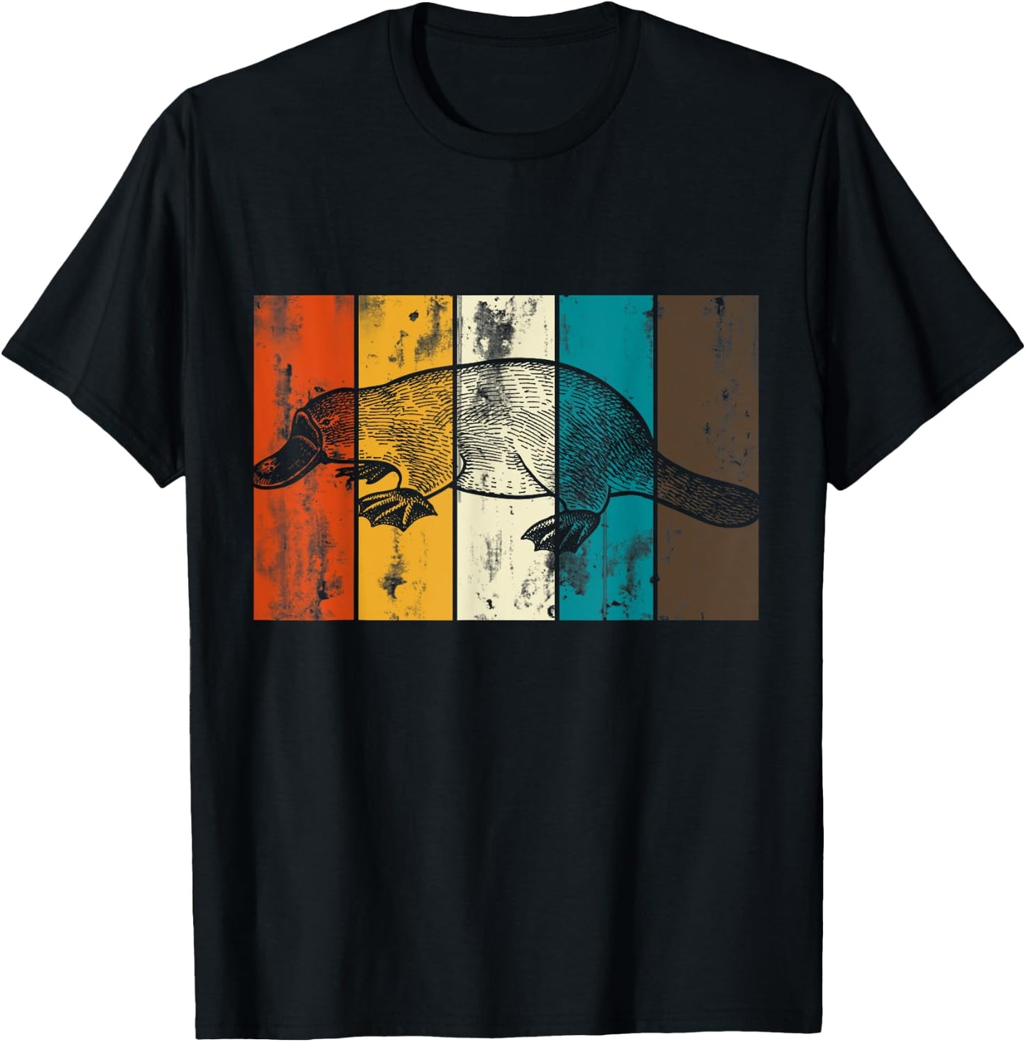 Retro Platypus T-Shirt - T-Shirt | Black