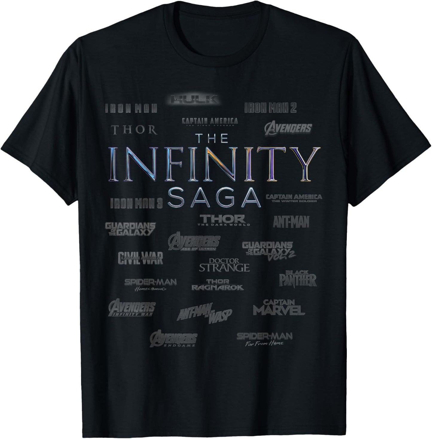 Marvel The Infinity Saga Logo Surround T-Shirt - T-Shirt | Black