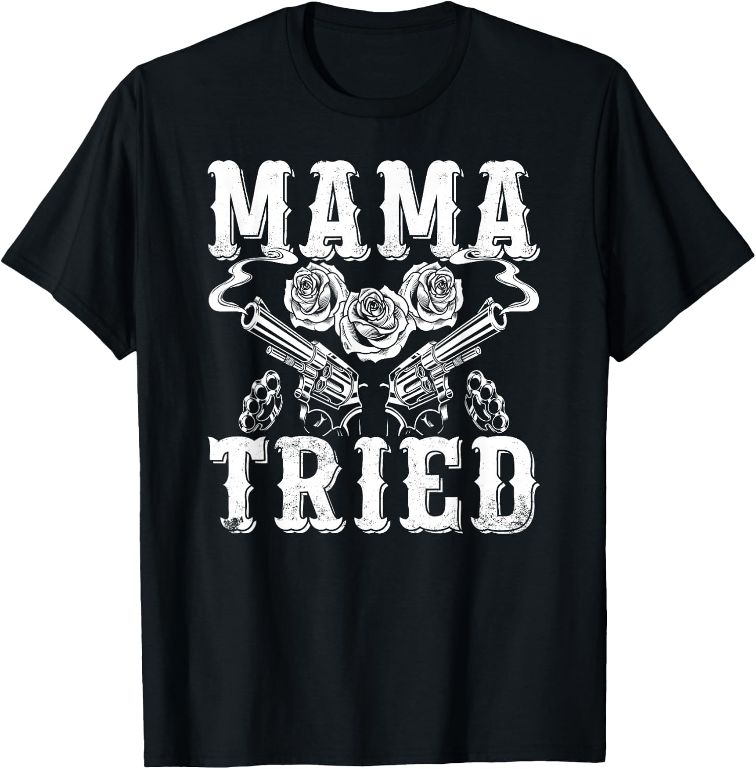 Outlaw Music Vintage Mama Tried Country T-Shirt - T-Shirt | Black