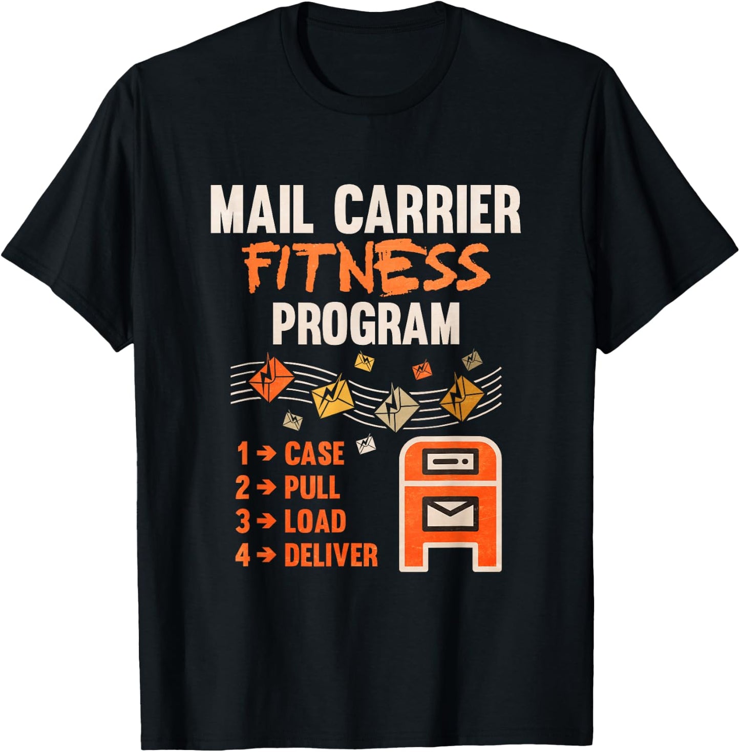 Funny Postman Mail Carrier Rural Carrier Letter Gift T-Shirt - T-Shirt | Black
