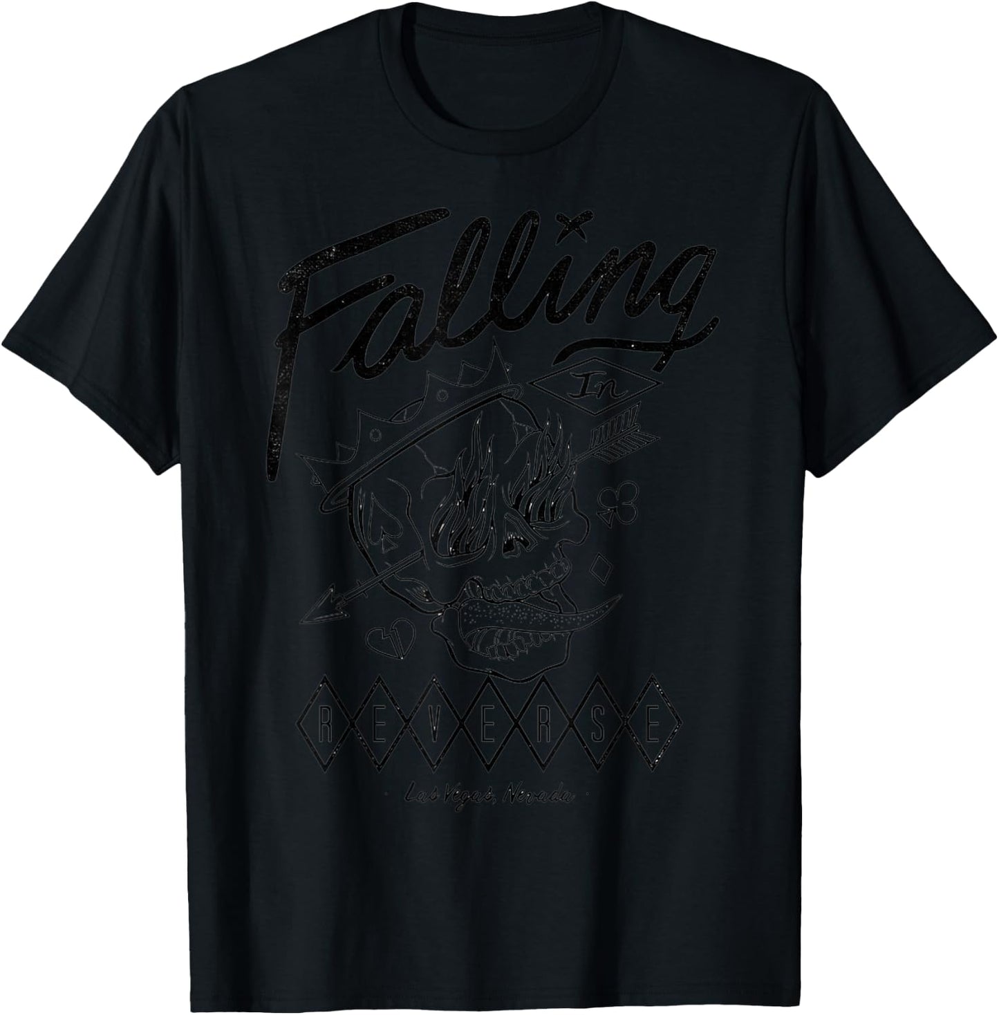 Falling In Reverse - Official Merchandise - Flame Skull T-Shirt - T-Shirt | Black