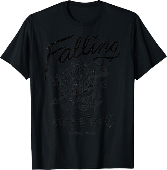 Falling In Reverse - Official Merchandise - Flame Skull T-Shirt - T-Shirt | Black