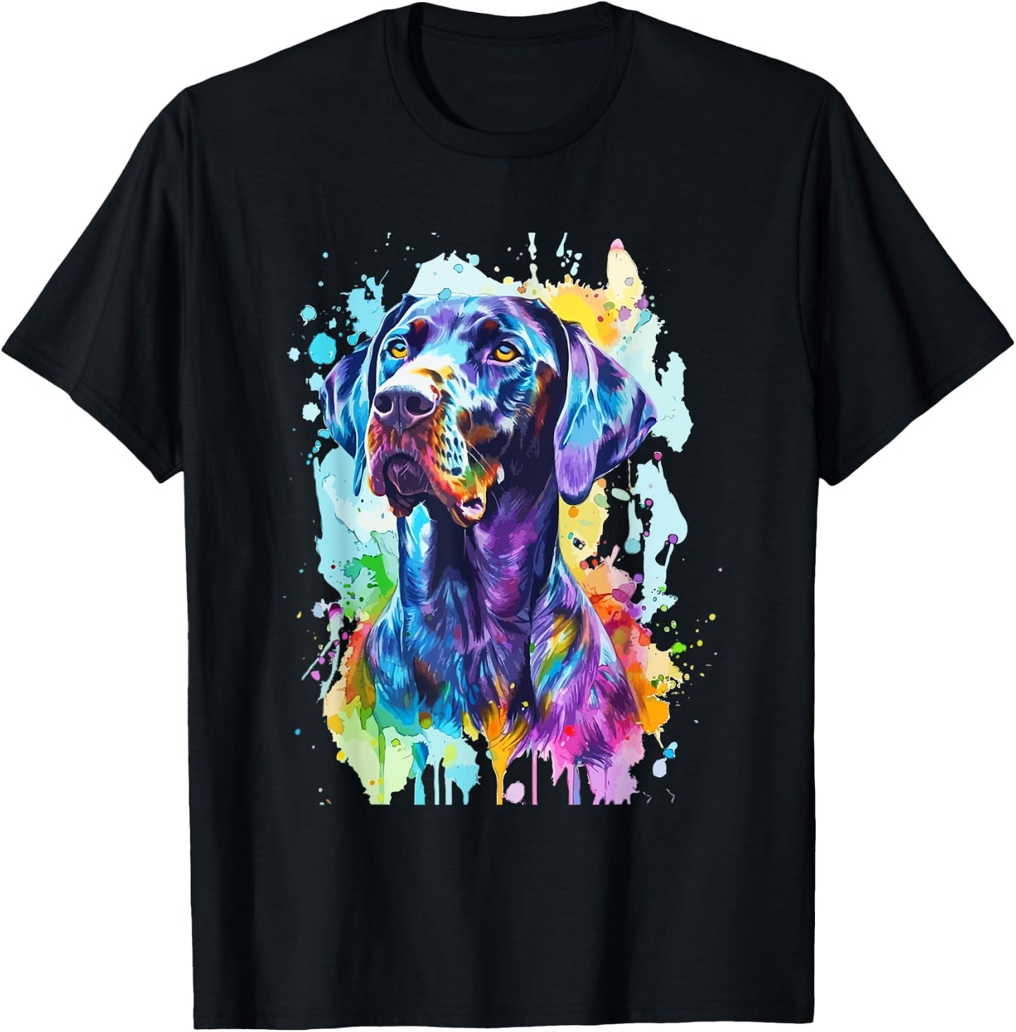 German Shorthaired Pointer Lovers Pop Art German Pointer T-Shirt - T-Shirt | Black