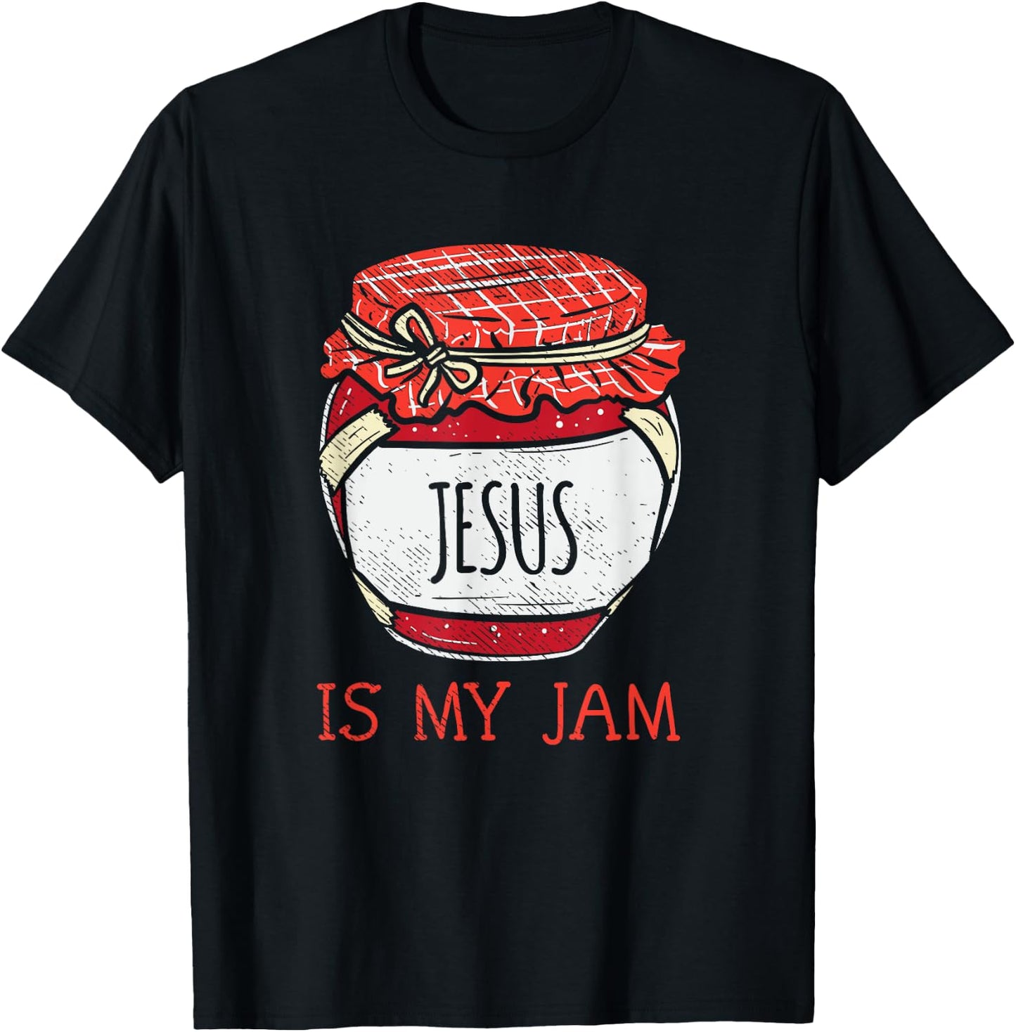 Fun Inspirational Religious Saying | Cute Jesus Is My Jam T-Shirt - T-Shirt | Black