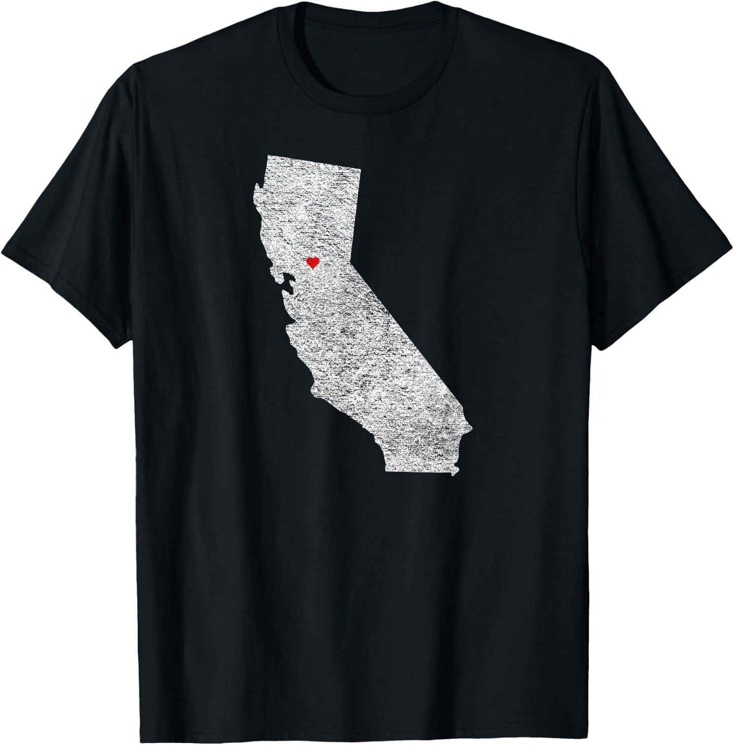 Sacramento California Love Heart Nor Cal Sac Capital T-Shirt - T-Shirt | Black