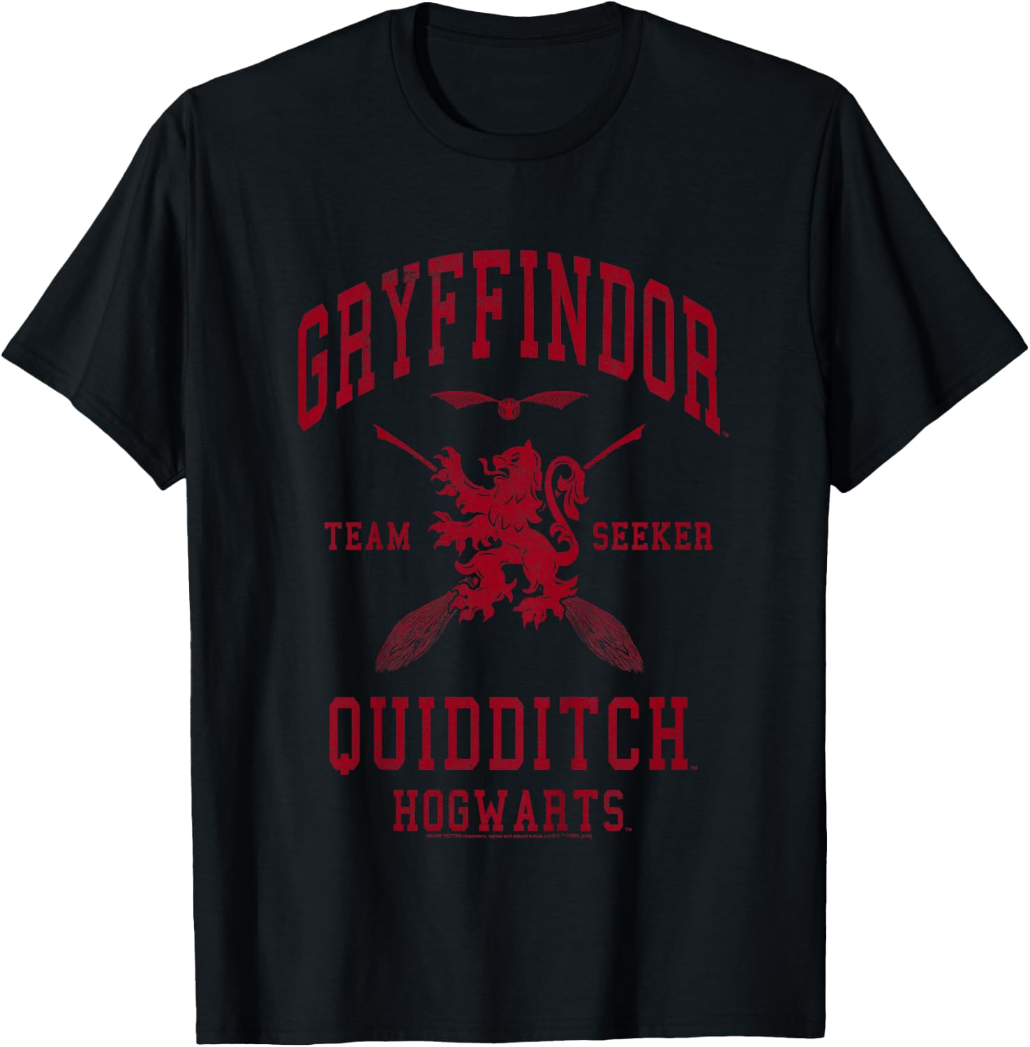 Kids Harry Potter Gryffindor Bold Team Seeker T-Shirt - T-Shirt | Black
