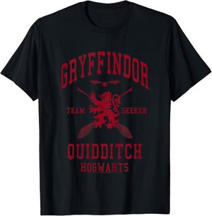 Kids Harry Potter Gryffindor Bold Team Seeker T-Shirt - T-Shirt | Black