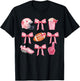 Coquette Bow Football Player American Football Season Funny T-Shirt - T-Shirt | Black