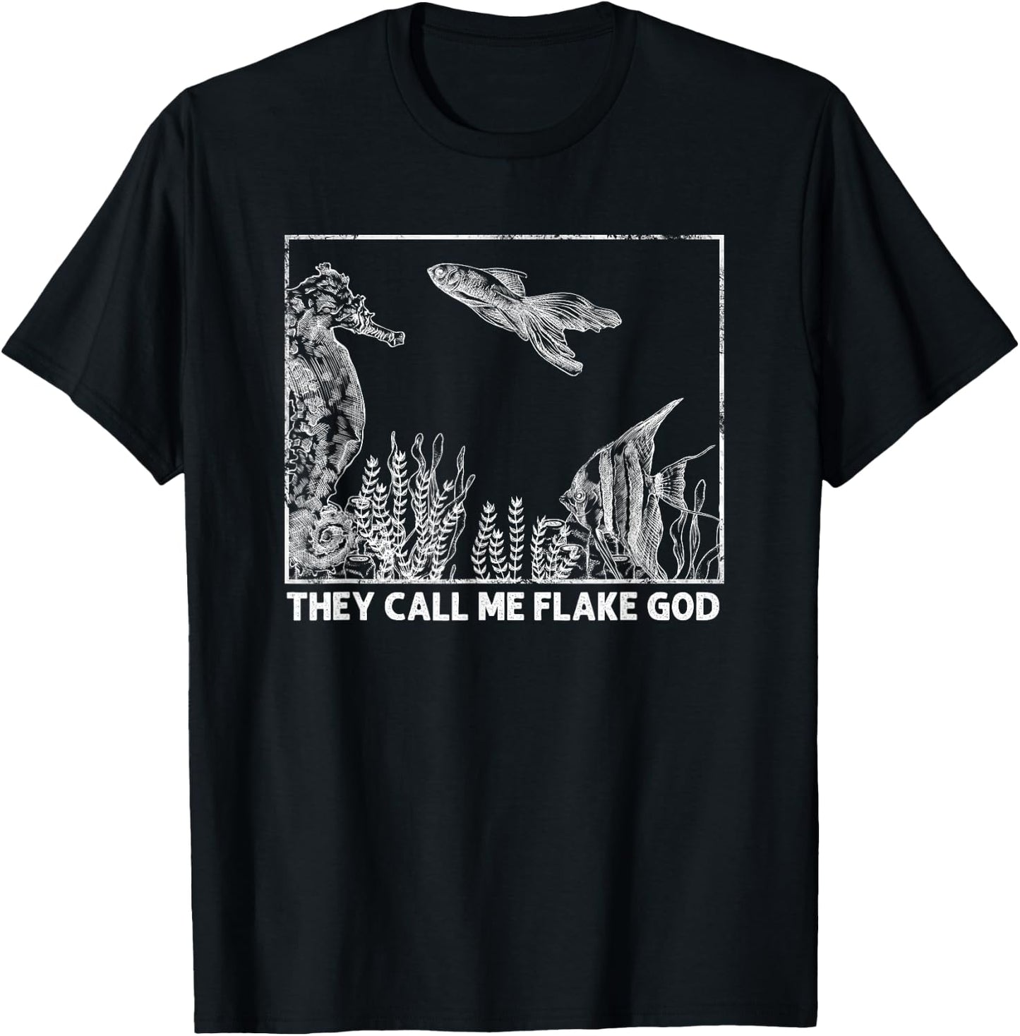 They Call Me Flake God, Funny Aquarist T-Shirt - T-Shirt | Black