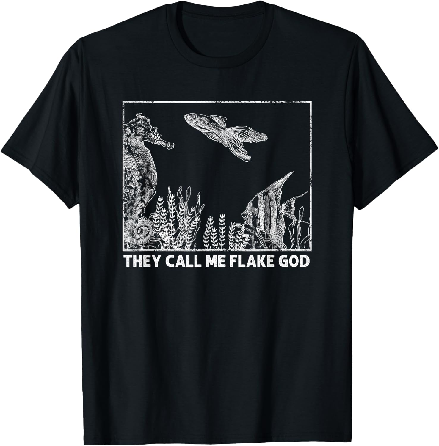 They Call Me Flake God, Funny Aquarist T-Shirt - T-Shirt | Black