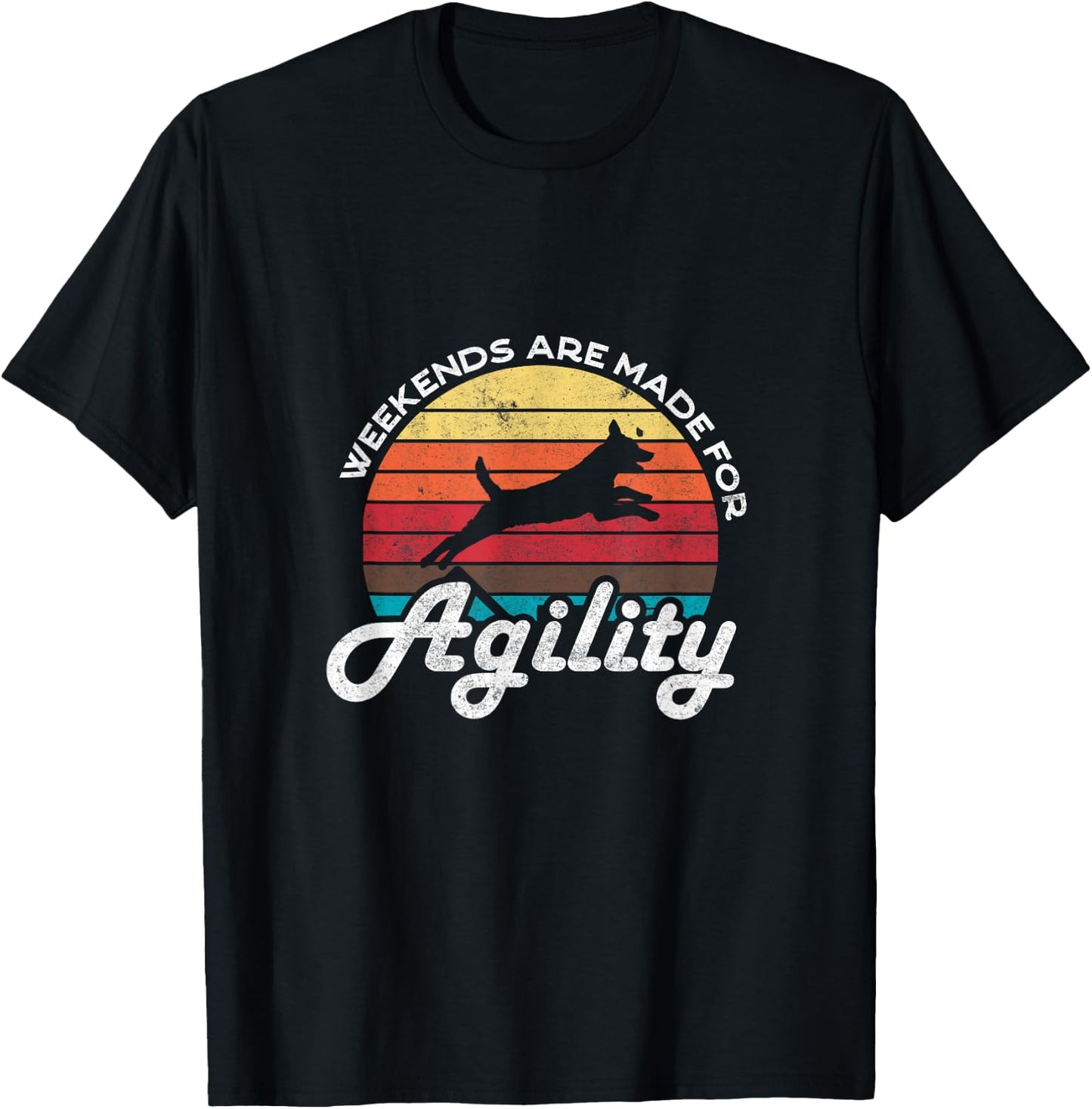 Weekends are made for agility - dog agility training design T-Shirt - T-Shirt | Black