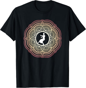 Indian Classical Dance - Mandala Design T-Shirt - T-Shirt | Black