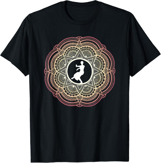 Indian Classical Dance - Mandala Design T-Shirt - T-Shirt | Black