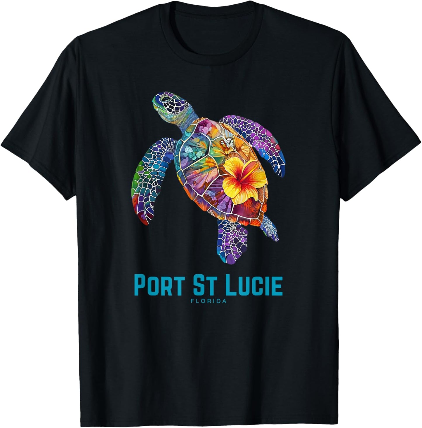 Port St Lucie Florida FL Beach Gift Sea Turtle Women T-Shirt - T-Shirt | Black