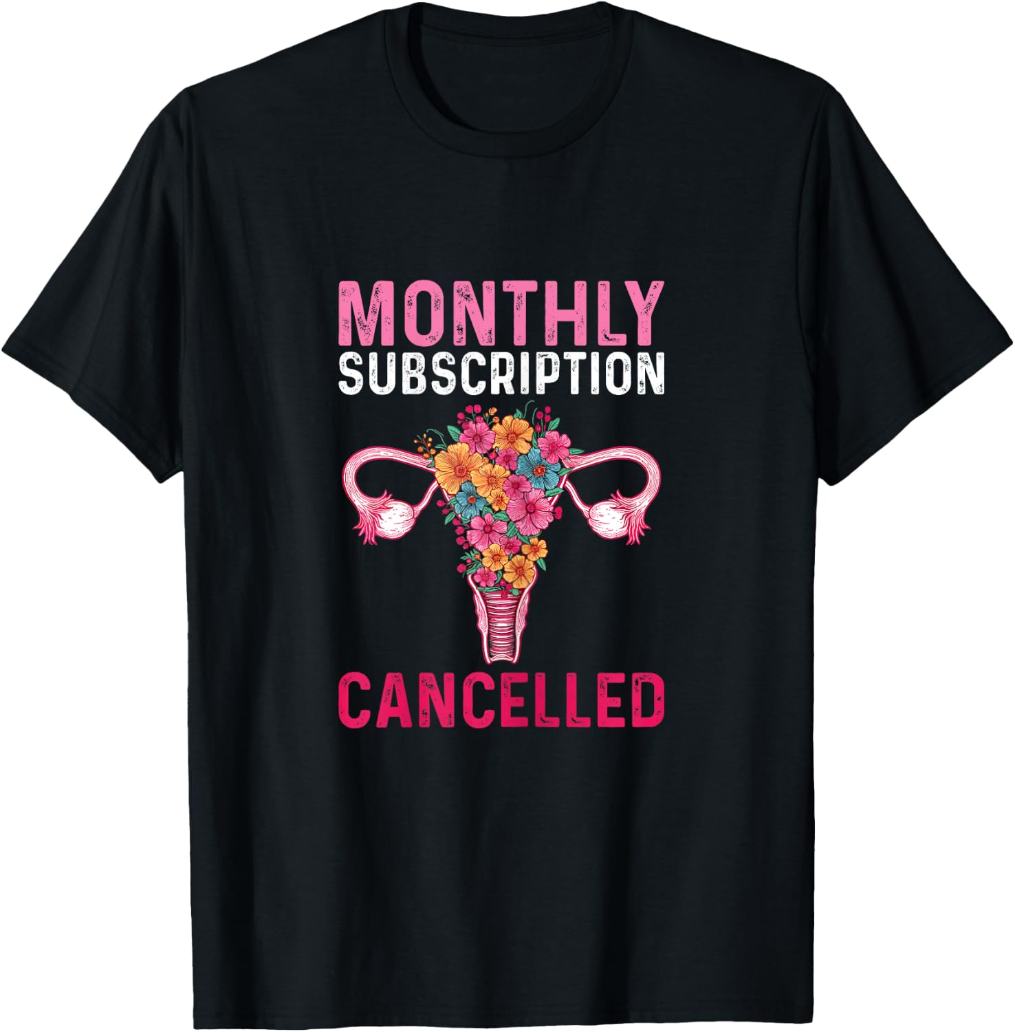 She Was Kinda Cramping My Style Pajama Women's Floral Uterus Hysterectomy 3X-Large Black Short Sleeve Modern Retro Design T-Shirt - T-Shirt | Black