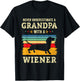 Funny Wiener Dog Grandpa Humor Dachshund Grandfather Doxie T-Shirt - T-Shirt | Black